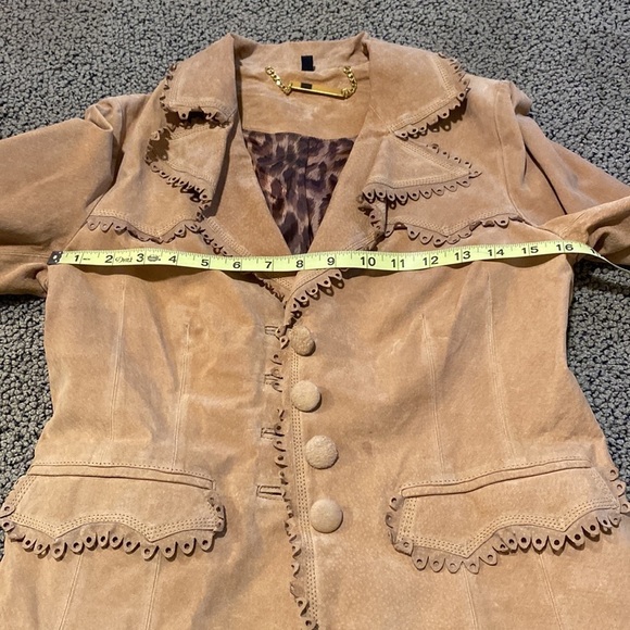 Iman Tan Leather Jacket Size XS in GUC - Picture 12 of 13